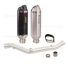 For Suzuki DRZ400S DRZ400SM 2000-2024 Mid Exhaust Link Pipe Slip On Muffler Tips