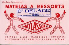 ADVERTISING BLOTTER // SPRING MATTRESS / MATLASSOR / LANGRES