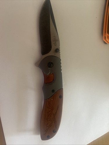 Couteau pliant manche bois - manche, l