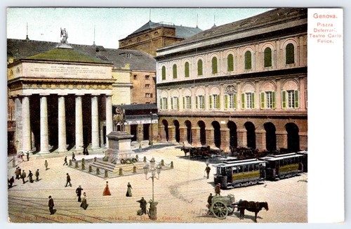 Carte postale tram genova - tram,