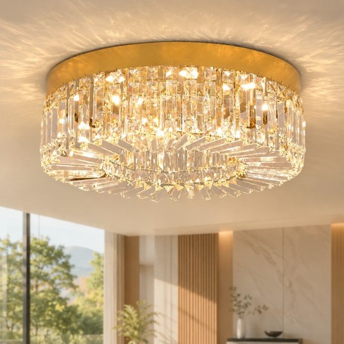 Plafonnier cristal led 40cm - plafonnier,