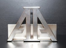 Porte-courrier Art déco en métal argenté