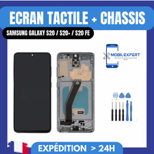 ECRAN LCD + VITRE TACTILE SUR CHASSIS SAMSUNG GALAXY S20 / S20+ / S20 FE