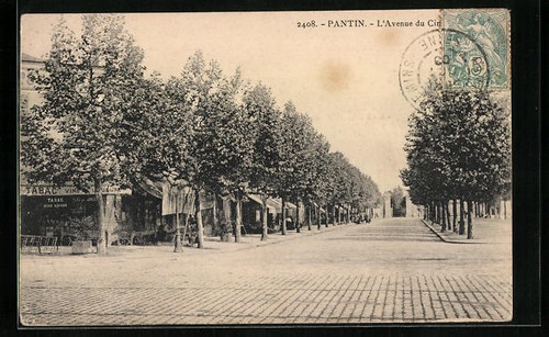 Cpa pantin une rue vue - pantin,,