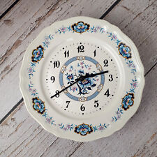 Vintage New Ceramic Quartz Wall Clock Moulin des Loups Orchies France