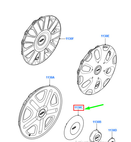 Cache moyeu roue alliage - roue, en