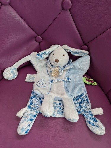 Doudou plat marionnette lapin - marionnette,