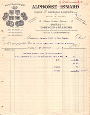 1912 ESSENCES ET PARFUMS ALPHONSE ISNARD A PARIS - M. NICOT A COGNAC