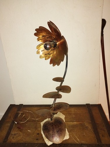 Grande lampe fleur - , en