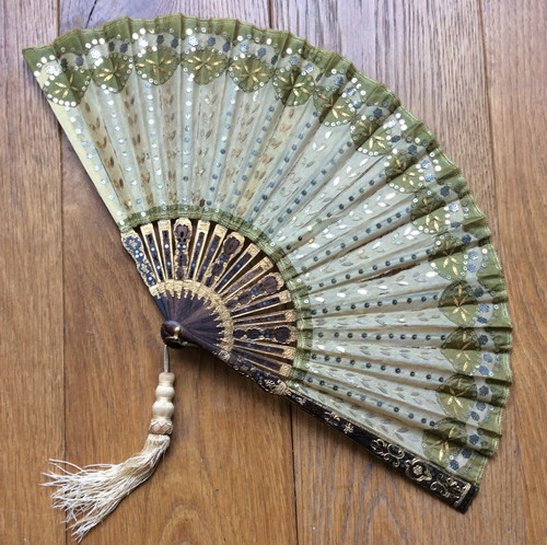 Eventail ancien bois - eventail,