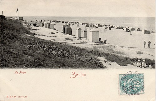 Soulac plage cabine de - plage,