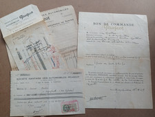 Bon commande PEUGEOT Faux cabriolet 172 Nantes paiement Casablanca 1929 Algérie