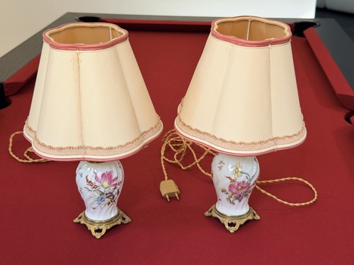 Paire lampes bronze et - paire,