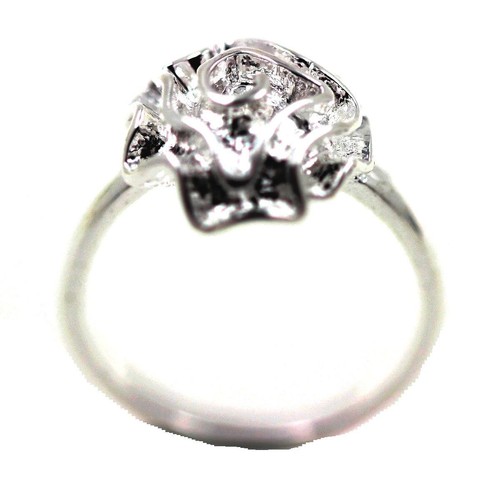 Bague forme rose plaqué - bague, de