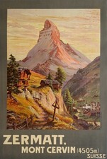 AFFICHE POSTER  Zermatt Mont Cervin