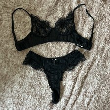 Pretty Little Thing Black Lingere Set