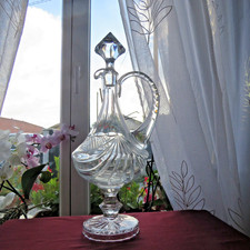 1 Lorraine Crystal Ewer Carafe Gerard Model Signed