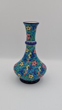 ⭕️ VINTAGE BEAUTIFUL EMAUX DE LONGWY ENAMEL FLORAL 8IN VASE MADE IN FRANCE