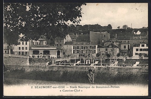 Cpa beaumont sur oise - beaumont-sur-oise,, stade