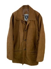 ALSO CUIR PARIS Jacket Size 2 Men's Brown Leather Hand made in France Vintage