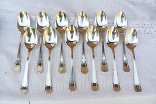 12 cuillères à soupe art déco en métal argenté ALFENIDE modèle Tosca ref 310