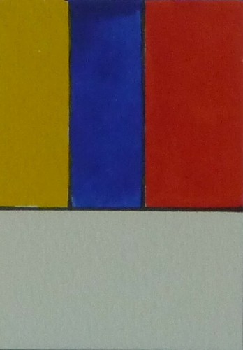 Almost mondrian aceo - mondrian,, an