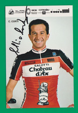 CYCLISME carte cycliste CLAUDIO CORTI équipe CHATEAU D'AX SALOTTI Signée