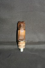 Bouchon en bois verseur - Chouette yeux en verre
