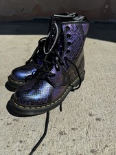 Doc Martens Women’s Purple Snakeskin Size 7 Brand New