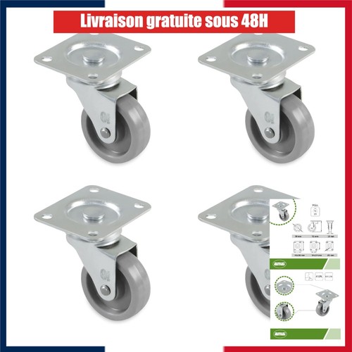 Amig lot roulettes meubles - roulettes,