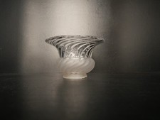 Ancienne tulipes globes lustre applique cristal Baccarat bambou bobèche