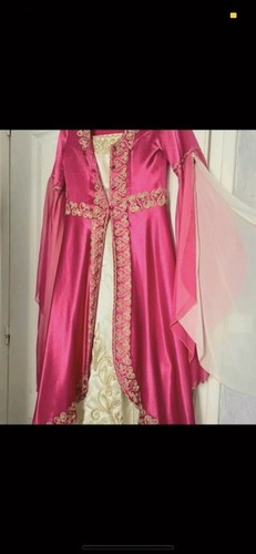 Caftan rose crème - caftan, rose/crème