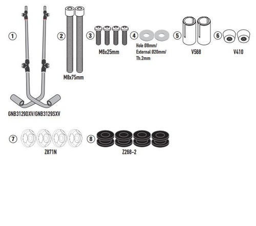 Kit attaches givi a5620a - kit,