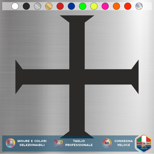 Autocollant croix templière