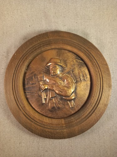 Ancienne assiette bois et - ancienne,