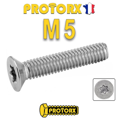 Vis torx tête fraisée - tête, m5