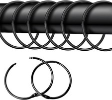  20 Pcs Anneau De Rideau Anneaux De 50mm ,clips rideau de douche Noir