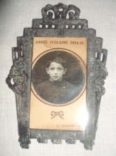 Petit cadre porte photo en régule Art déco