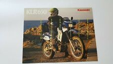 1988 Kawasaki KLR 650 (KL650A) Enduro Original Brochure ENGLISH TEXT