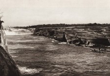 1925 Vintage CANADA ~ Chaudiere Falls Ontario Ottawa River Cascade Waterfall Art