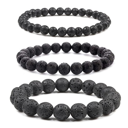 Bracelet pierre lave - de,