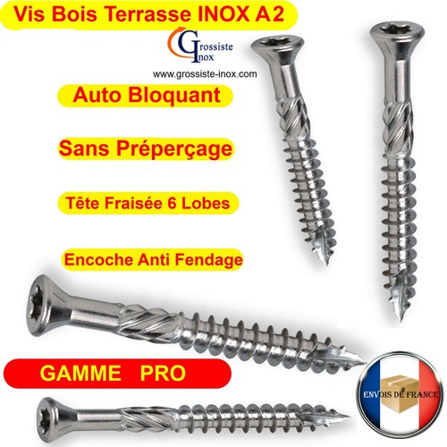 Vis terrasse inox bois dur - vis,