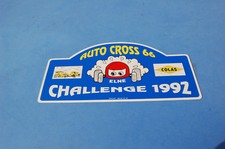 plaque auto cross 66 Elne Challenge 1992 en plastique dur