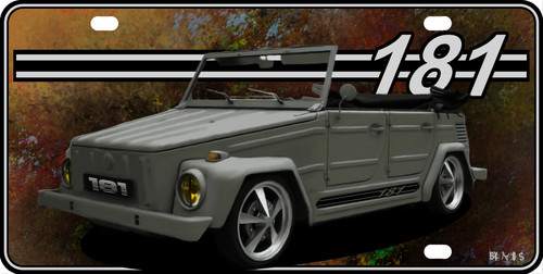 Volkswagen 181 plaque - 181, alu