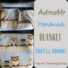 Fleece Owl Blanket, baby