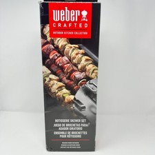 Weber Crafted Rotisserie Skewer Set BBQ Grill Accessory - Pre-Owned