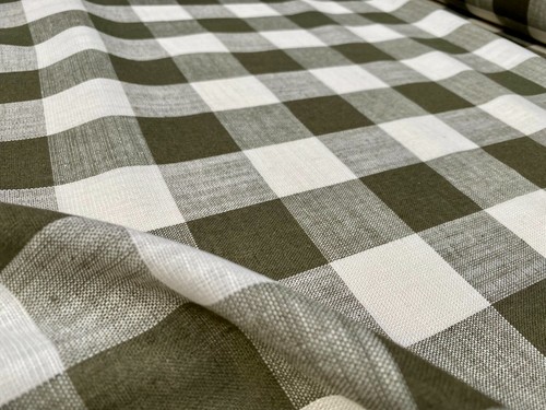 Tissu lin carreaux vichy - lin, à