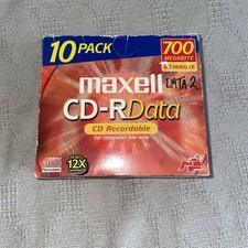 MAXELL CD-R DATA 700 MEGABYTES 80 MINUTE 10 PACK