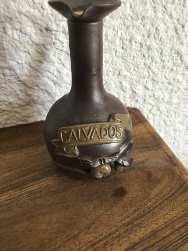Carafe grès marron - , "calvados"