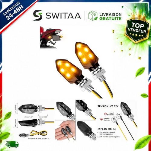 Clignotants led moto 12v ambre - clignotants,